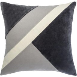 Homemaison - Coussin déhoussable esprit graphique Gris 40 x 40cm - Gris