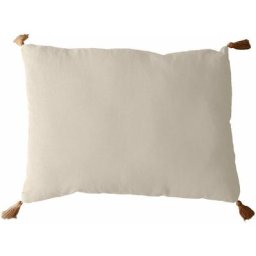 Homemaison - Coussin avec pompons en jute Ecru 50 x 70 cm - Ecru