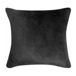 Rideaudiscount - Housse de Coussin 40 x 40 cm Déhoussable Polaire Uni Noir - Noir