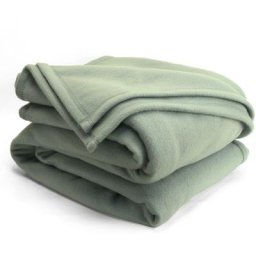 Couverture polaire isba traité non-feu 240x260 cm - Vert Amande