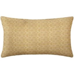 Atmosphera - Coussin Dolce 30x50cm ocre en velours imprimé créateur d'intérieur - Ocre