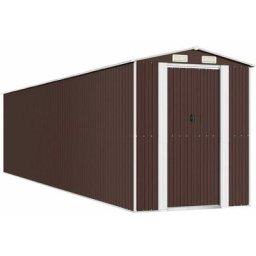 Abri de jardin Marron foncé 192x855x223 cm Acier galvanisé Vidaxl n/a