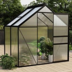 Maisonchic - Serre de Jardin | Serre De Jardinage Anthracite Aluminium 2,47 m² 90881 - Anthracite