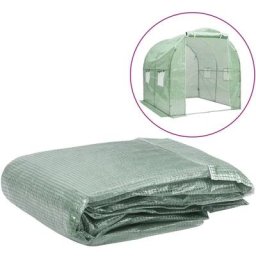 Couverture de remplacement de serre | Serre tunnel (4 m²) 200x200x200 cm Vert 84131