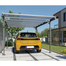Carport aluminium Trigano Mistral - 15 m² - Gris