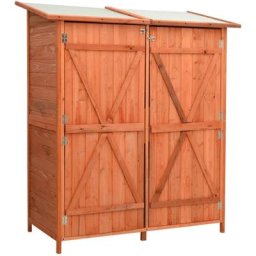 Abri de jardin à outils | Stockage extérieur 140x75x160 cm Bois de sapin massif 13633 - Brun