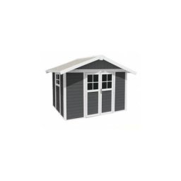 Abri de Jardin Résine deco 7 grey Grosfillex