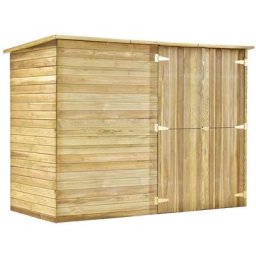 Abri à vélo de jardin 232x110x170 cm Bois de pin imprégné Vidaxl Brun