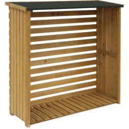 Alice's Garden - Abri buches. en bois. 120x45x120cm. avec toiture et plancher - Naturel