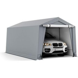 Abri/Tente Garage pour Voiture 290 x 490 cm, Tente de Stockage en Acier, Grand Auvent de Garage