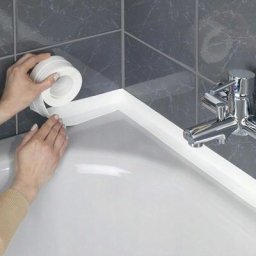 Rouleau de Joints Adhésifs Cuisine et Salle de Bain | Blanc - 3.8 cm - Blanc