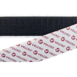 E08802533011425 Bande auto-agrippante à coller partie crochets (l x l) 25000 mm x 25 mm noir 25 m