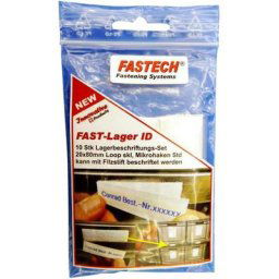 Plaque didentification auto-agrippante Fastech 610-010-Bag à coller blanc 10 pc(s)