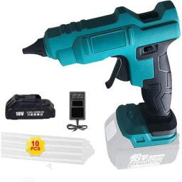 Pistolet à colle Hot Melt Déclencheur électrique Adhésif Artisanat 20 bâtons de colle, pour Makita