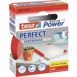 Ruban adhésif toilé Tesa extra Power Tesa 56341-00031-03 rouge (l x l) 2.75 m x 19 mm caoutchouc 1