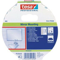 Ruban double face pour montage de miroir 5m x 19mm 4952 Tesa