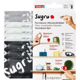 Tesa - Sugru Pâte autocollante 41281-00001-00 noir, blanc, gris 8 pc(s)