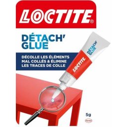 Détach'Glue, dissolvant à colle qui enlève taches et résidus de colle cyanoacrylate, gel