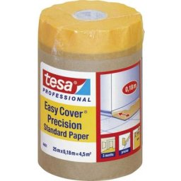 04401-00001-00 Papier de masquage Easy Cover® orange (l x l) 25 m x 18 cm 1 pc(s) - Tesa