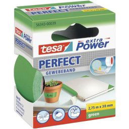 Ruban adhésif toilé Tesa extra Power Tesa 56343-00039-03 vert (l x l) 2.75 m x 38 mm caoutchouc 1