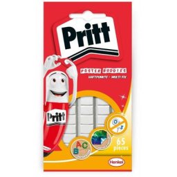 Pâte à fixer Multi-Fix 65 pièces, pastilles adhésives repositionnables blanches faciles à enlever,