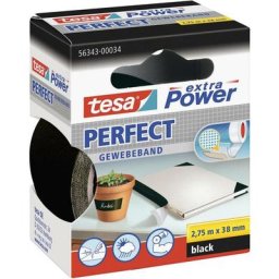 Ruban adhésif toilé Tesa extra Power Tesa 56343-00034-03 noir (l x l) 2.75 m x 38 mm caoutchouc 1