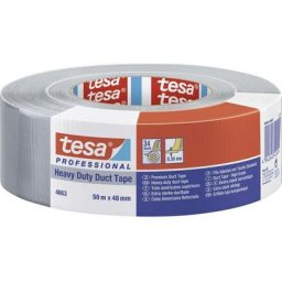 Strong 04663-00007-02 Ruban adhésif toilé ® Professional argent (l x l) 50 m x 48 mm 1 pc(s) - Tesa