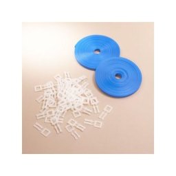 Kit de cerclage avec : rouleau de 100m + 50 boucles pour + ou - 20 cartons Mottez B971B30