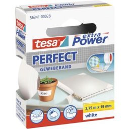 Ruban adhésif toilé Tesa extra Power Tesa 56341-00028-03 blanc (l x l) 2.75 m x 19 mm caoutchouc 1