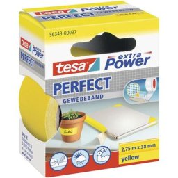 Ruban adhésif toilé Tesa extra Power Tesa 56343-00037-03 jaune (l x l) 2.75 m x 38 mm caoutchouc 1
