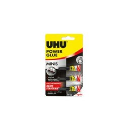 UHU - Colle Power Glue liquide Minis liquide - 3x1g - 34655