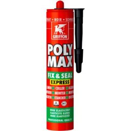 Colle de montage et mastic d'étanchéité poly max fix - seal express - Cartouche 425 g - Noir - Noir