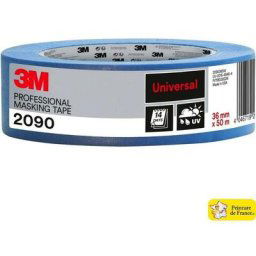 Ruban de masquage précision professionnel bleu 3M 2090 sans trace jusqu'à 14 jours Taille: 36 mm
