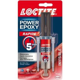Loctite - 2297532 - power epoxy rapid 5 min - seringue de colle - transparent - 11ML