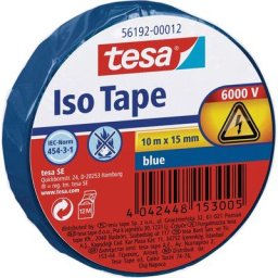 56192-00012-22 Ruban isolant bleu (l x l) 10 m x 15 mm 1 pc(s) W680621 - Tesa