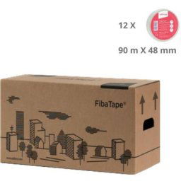 Adfors FibaTape Perfect Finish - lot de 12 bandes à joint autocollantes pour plaque de plâtre 48 mm