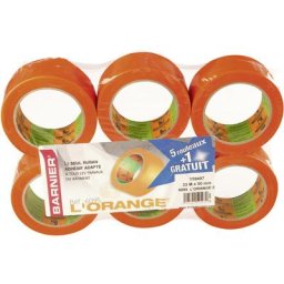 Barnier Scapa - Pack de 5+1 gratuit - Rubans Pvc Orange® multi-usages - 6095 L50mm - long 33m