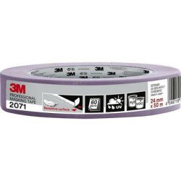 Ruban de masquage professionnel violet 3M 2071 surface sensible sans traces 60j L.50m Taille: 24 mm