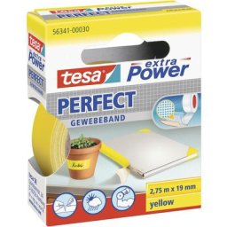Ruban adhésif toilé Tesa extra Power Tesa 56341-00030-03 jaune (l x l) 2.75 m x 19 mm caoutchouc 1