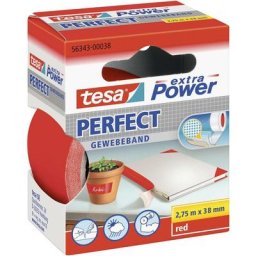 Ruban adhésif toilé Tesa extra Power Tesa 56343-00038-03 rouge (l x l) 2.75 m x 38 mm caoutchouc 1