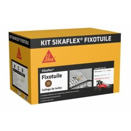Sika - Mastic-colle souple kit flex Fixotuile - Terre cuite - 24 recharges - Terre cuite