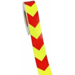 Bande Réfléchissante Auto-adhésives Jaune avec Fleche, Ruban Avertisseur, pour Routier Panneaux De