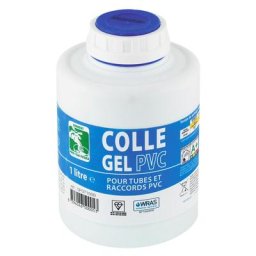 Fitt - Colle pvc en gel - Pot de 1L avec pinceau / goupillon incorporé - interfix de interplast