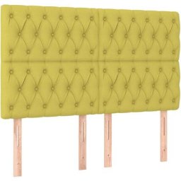 Têtes de lit 4 pcs Vert 80x7x78/88 cm Tissu