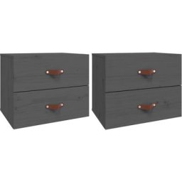 Tables de chevet murales 2 pcs Gris 50x36x40 cm Vidaxl Gris