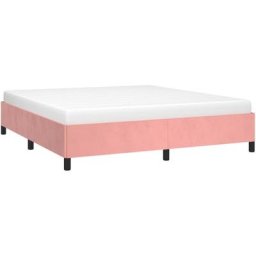Vidaxl - Cadre de lit Rose 160x200 cm Velours Rose
