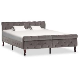 Cadre de lit Gris Velours 140 x 200 cm Vidaxl Grey