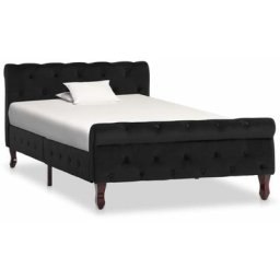 Cadre de lit Noir Velours 100 x 200 cm Vidaxl Black