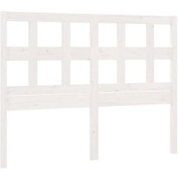 Tête de lit Blanc 125,5x4x100 cm Bois massif de pin Vidaxl Blanc