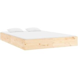 Vidaxl - Cadre de lit bois massif 120x200 cm Marron